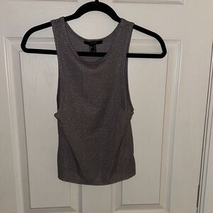 Forever 21 Sparkling Gray Tank Top